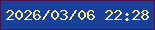 文字の大きさ：2、枠の色：48144c、背景の色：19409b、文字の色：f7eb89 無料ブログパーツのブログ時計
