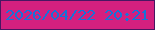 文字の大きさ：3、枠の色：481662、背景の色：d3207f、文字の色：1673d9 無料ブログパーツのブログ時計