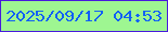 文字の大きさ：3、枠の色：481add、背景の色：9ef691、文字の色：1260f6 無料ブログパーツのブログ時計