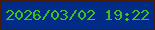 文字の大きさ：4、枠の色：481b05、背景の色：002c88、文字の色：3fc122 無料ブログパーツのブログ時計