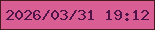 文字の大きさ：4、枠の色：481b20、背景の色：d85e93、文字の色：50144a 無料ブログパーツのブログ時計