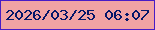 文字の大きさ：2、枠の色：481cc6、背景の色：f1a3a4、文字の色：051769 無料ブログパーツのブログ時計