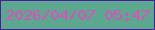 文字の大きさ：2、枠の色：481d9c、背景の色：5ba88e、文字の色：df4dbe 無料ブログパーツのブログ時計