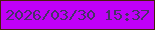 文字の大きさ：3、枠の色：481f0c、背景の色：c000f7、文字の色：473267 無料ブログパーツのブログ時計