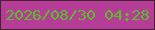 文字の大きさ：2、枠の色：482232、背景の色：b53d97、文字の色：5bbe28 無料ブログパーツのブログ時計