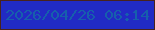 文字の大きさ：3、枠の色：48231c、背景の色：212bc4、文字の色：165fac 無料ブログパーツのブログ時計