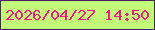 文字の大きさ：1、枠の色：482466、背景の色：c1fb78、文字の色：f81887 無料ブログパーツのブログ時計