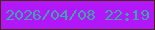 文字の大きさ：1、枠の色：482808、背景の色：b117f9、文字の色：3da5a8 無料ブログパーツのブログ時計