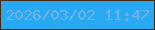 文字の大きさ：1、枠の色：48290d、背景の色：27a9f3、文字の色：74b5e9 無料ブログパーツのブログ時計