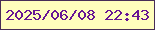 文字の大きさ：2、枠の色：482d56、背景の色：fffebc、文字の色：671594 無料ブログパーツのブログ時計