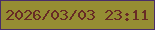文字の大きさ：1、枠の色：482d6a、背景の色：958d33、文字の色：682b25 無料ブログパーツのブログ時計