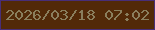 文字の大きさ：4、枠の色：482e78、背景の色：522908、文字の色：8a7e5d 無料ブログパーツのブログ時計