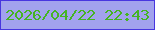 文字の大きさ：1、枠の色：4836df、背景の色：a2a2ed、文字の色：45b421 無料ブログパーツのブログ時計