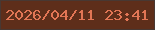 文字の大きさ：1、枠の色：483832、背景の色：5e2e1a、文字の色：e27655 無料ブログパーツのブログ時計