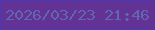文字の大きさ：5、枠の色：4838bb、背景の色：623294、文字の色：6364b2 無料ブログパーツのブログ時計