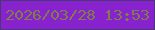 文字の大きさ：3、枠の色：483972、背景の色：8821ce、文字の色：7d7e49 無料ブログパーツのブログ時計