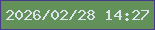 文字の大きさ：4、枠の色：483a88、背景の色：629159、文字の色：dee3ee 無料ブログパーツのブログ時計