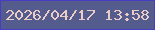 文字の大きさ：4、枠の色：483bc4、背景の色：545c8e、文字の色：ebccc7 無料ブログパーツのブログ時計