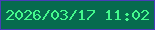 文字の大きさ：4、枠の色：483cb8、背景の色：066b4e、文字の色：44f88c 無料ブログパーツのブログ時計