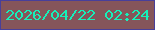 文字の大きさ：3、枠の色：483f9a、背景の色：85555a、文字の色：16f0ba 無料ブログパーツのブログ時計