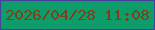 文字の大きさ：4、枠の色：483f9d、背景の色：0e9c6b、文字の色：7c411a 無料ブログパーツのブログ時計