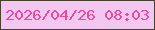 文字の大きさ：4、枠の色：48412e、背景の色：f2c8f0、文字の色：ea49a3 無料ブログパーツのブログ時計
