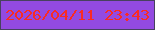 文字の大きさ：1、枠の色：48415f、背景の色：934ae1、文字の色：f92b24 無料ブログパーツのブログ時計