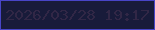 文字の大きさ：4、枠の色：4845c7、背景の色：181b3a、文字の色：312746 無料ブログパーツのブログ時計