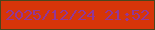 文字の大きさ：2、枠の色：48461c、背景の色：d63509、文字の色：923697 無料ブログパーツのブログ時計