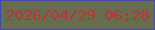 文字の大きさ：1、枠の色：484ca7、背景の色：666d50、文字の色：c23433 無料ブログパーツのブログ時計