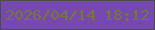 文字の大きさ：5、枠の色：484e49、背景の色：7549ad、文字の色：767735 無料ブログパーツのブログ時計