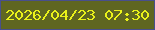 文字の大きさ：5、枠の色：484f8d、背景の色：5f6621、文字の色：eaf21a 無料ブログパーツのブログ時計