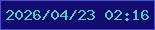 文字の大きさ：2、枠の色：484fcc、背景の色：140b70、文字の色：4ad1c1 無料ブログパーツのブログ時計