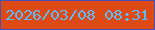 文字の大きさ：2、枠の色：4850b7、背景の色：dd4a15、文字の色：5fbbf8 無料ブログパーツのブログ時計