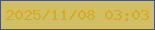文字の大きさ：5、枠の色：485575、背景の色：d3bf63、文字の色：d3ab29 無料ブログパーツのブログ時計