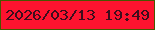 文字の大きさ：3、枠の色：485700、背景の色：fe132f、文字の色：3d0e1d 無料ブログパーツのブログ時計