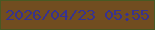 文字の大きさ：3、枠の色：485923、背景の色：714d20、文字の色：37328f 無料ブログパーツのブログ時計