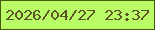 文字の大きさ：1、枠の色：485a09、背景の色：b9fc68、文字の色：5c5423 無料ブログパーツのブログ時計