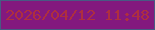 文字の大きさ：2、枠の色：485a83、背景の色：83197e、文字の色：ae2f3f 無料ブログパーツのブログ時計