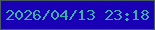 文字の大きさ：2、枠の色：485c5e、背景の色：1900b4、文字の色：3eadad 無料ブログパーツのブログ時計