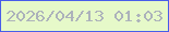 文字の大きさ：4、枠の色：485dea、背景の色：e6f9c9、文字の色：acb2bb 無料ブログパーツのブログ時計