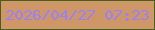 文字の大きさ：1、枠の色：485f1c、背景の色：cf9767、文字の色：9780fb 無料ブログパーツのブログ時計