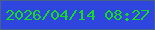 文字の大きさ：5、枠の色：486188、背景の色：2f46de、文字の色：16d826 無料ブログパーツのブログ時計