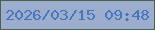 文字の大きさ：2、枠の色：48624c、背景の色：9dadcd、文字の色：4876bd 無料ブログパーツのブログ時計