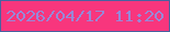 文字の大きさ：2、枠の色：4862a0、背景の色：f8367d、文字の色：9888d8 無料ブログパーツのブログ時計