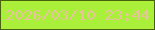 文字の大きさ：1、枠の色：48630b、背景の色：aaef39、文字の色：e7c49c 無料ブログパーツのブログ時計