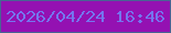 文字の大きさ：5、枠の色：486494、背景の色：9411b2、文字の色：7575ee 無料ブログパーツのブログ時計