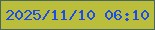 文字の大きさ：5、枠の色：48665d、背景の色：babe3a、文字の色：1a4bed 無料ブログパーツのブログ時計