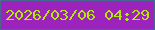 文字の大きさ：3、枠の色：486790、背景の色：9c23bb、文字の色：b2e706 無料ブログパーツのブログ時計