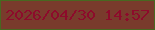 文字の大きさ：3、枠の色：486820、背景の色：793b2c、文字の色：8d0b2b 無料ブログパーツのブログ時計